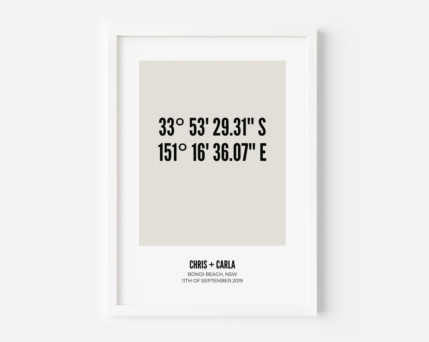 Coordinates Custom Print