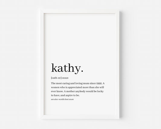 Mother Definition Name Custom Print