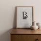 Flirty Zodiac Initial Custom Print