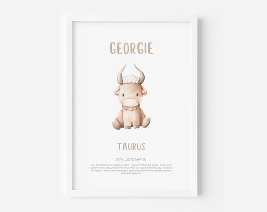 Kids Zodiac Custom Print