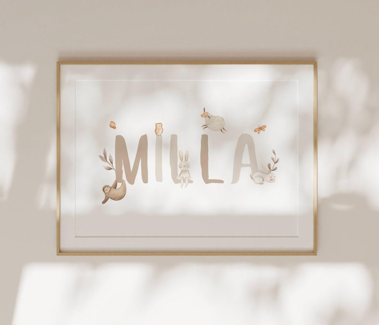 Animal Name Custom Print