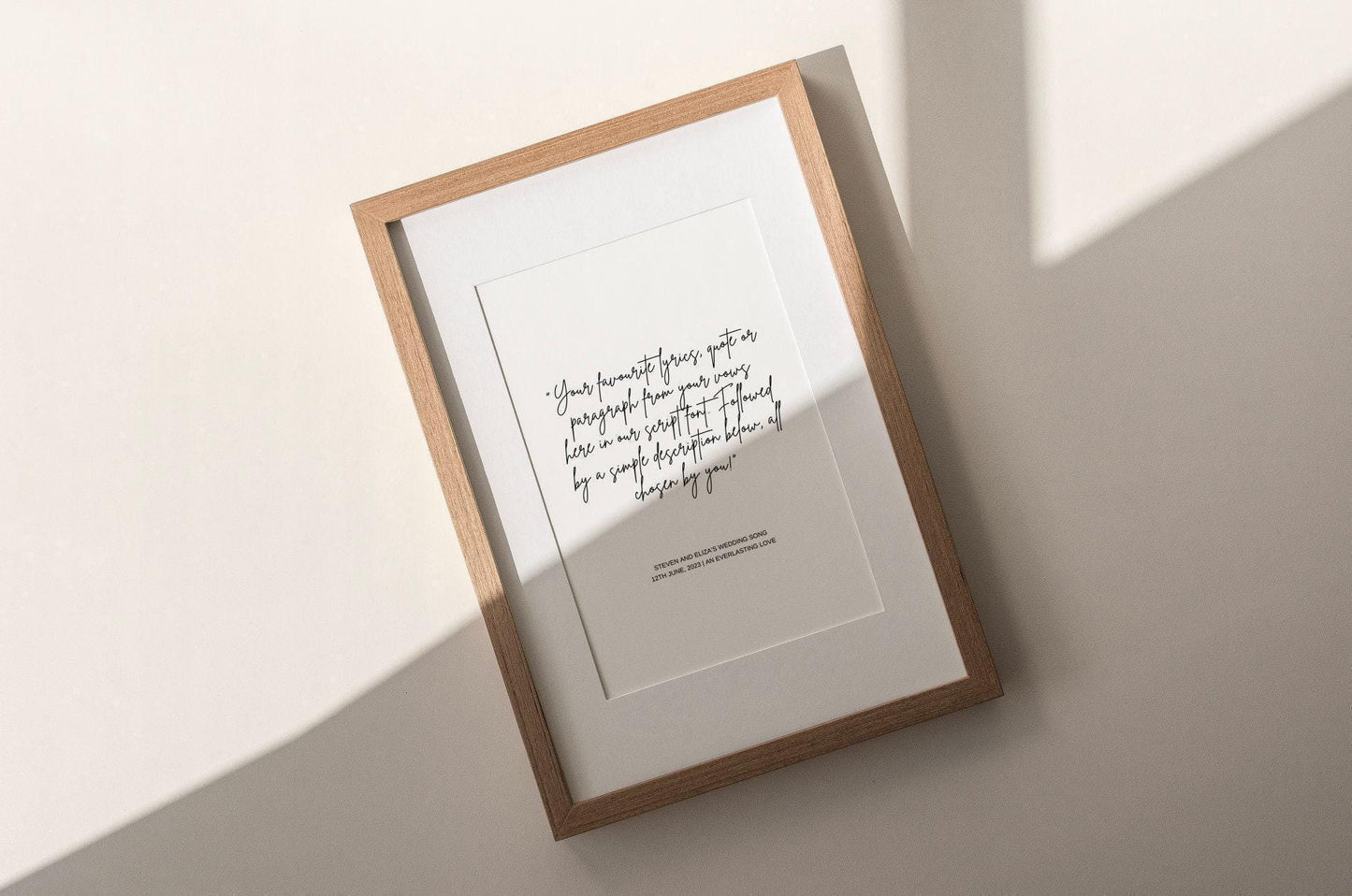 Song Quote Custom Print