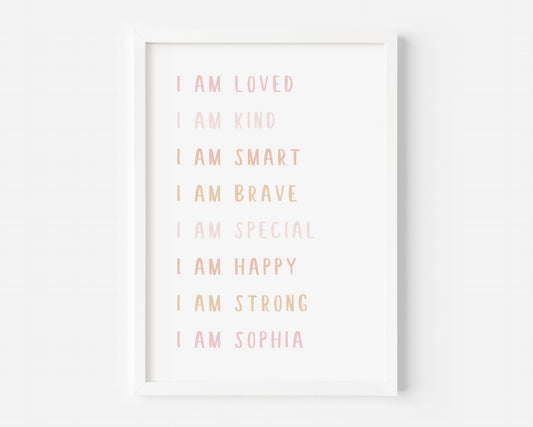 Kids Affirmation Custom Print