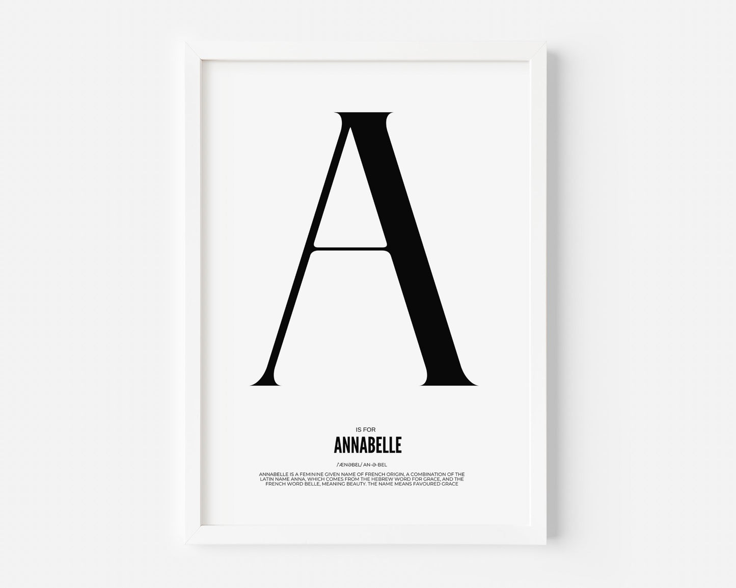 'A' is For 'Name' Customisable Print - Created By Zoe