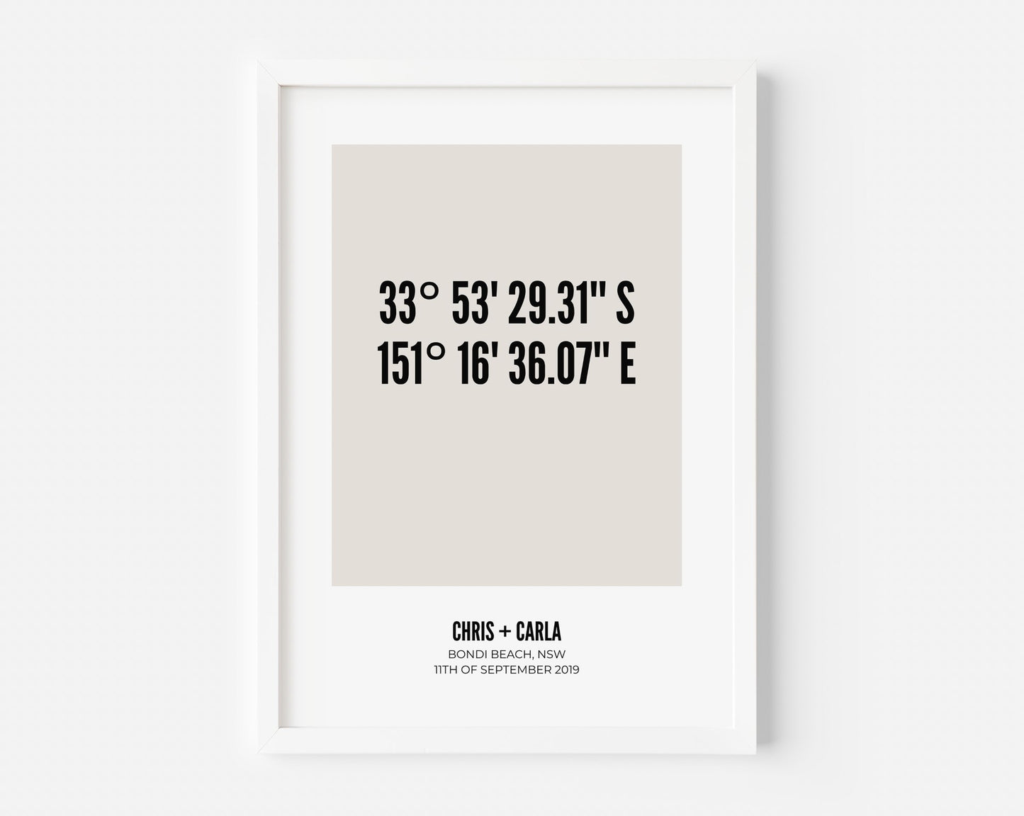Coordinates Customisable Print - Created By Zoe