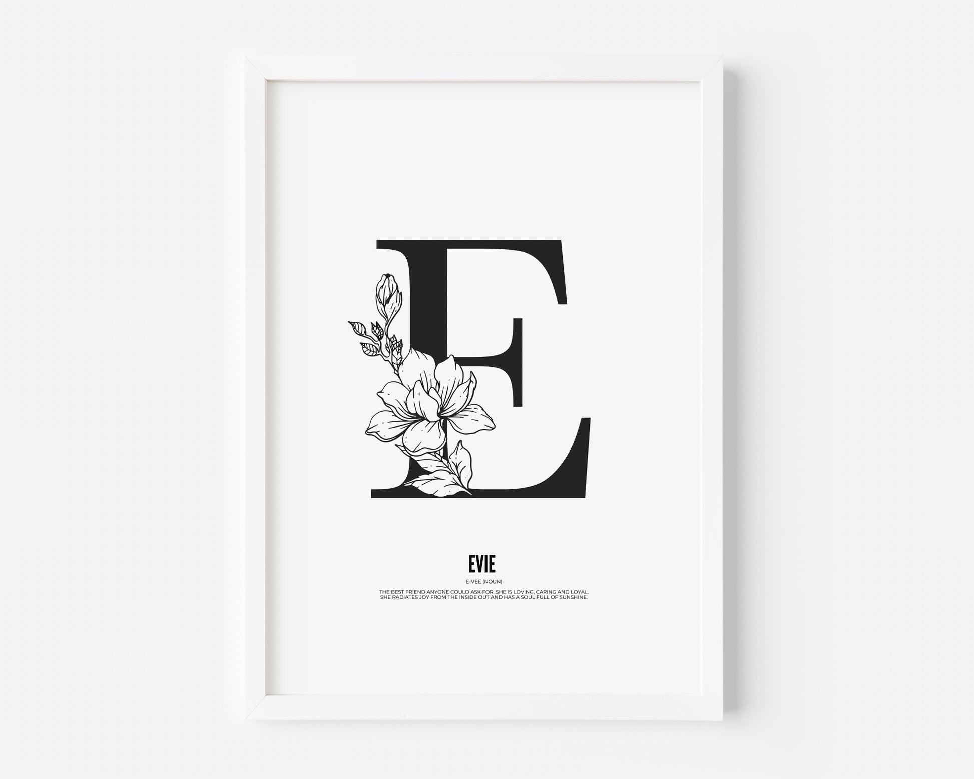 Floral Initial Personalised Print - Created By Zoe