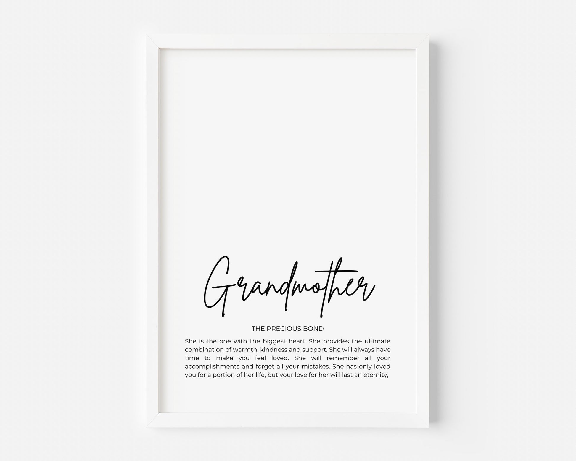 Grandmother - The Precious Bond Print - Created By Zoe