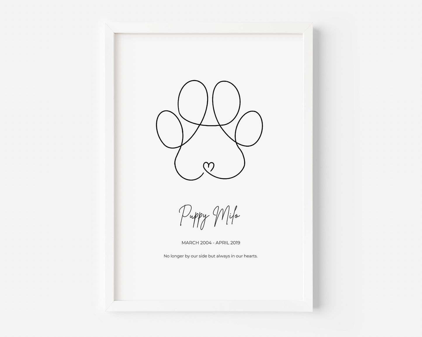 Puppy Paw Personalised Print - Created By Zoe