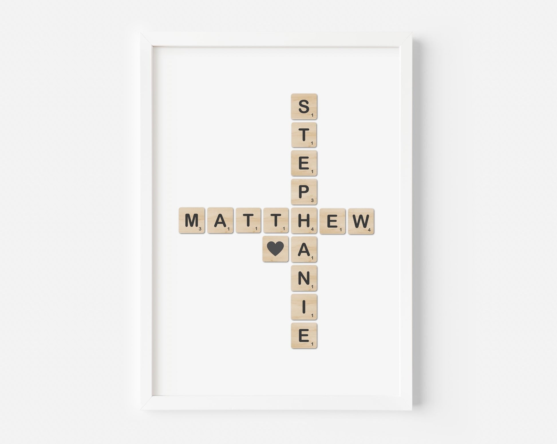 Scrabble Board Customisable Print - Created By Zoe