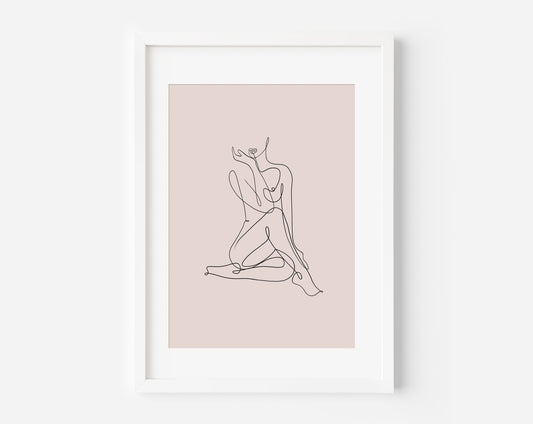 Simply Beautiful Line Art Poster Print - Created By Zoe