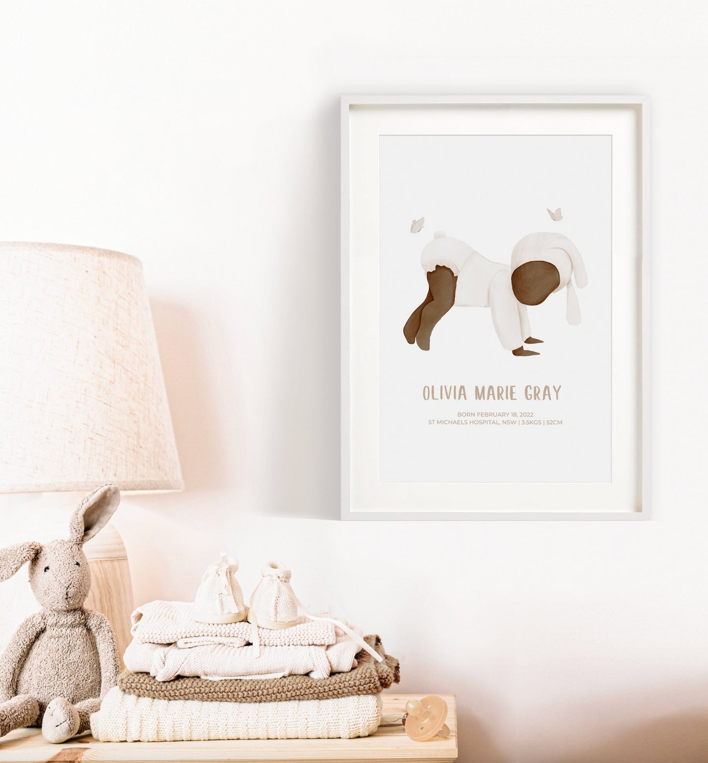 Watercolour Baby Toddler Personalised Print - Created By Zoe